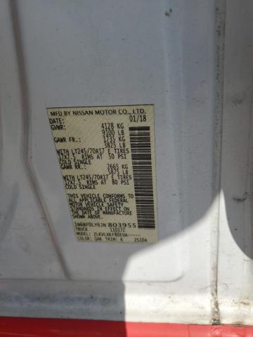 2018 NISSAN NV 2500 S - 1N6BF0LY6JN803955