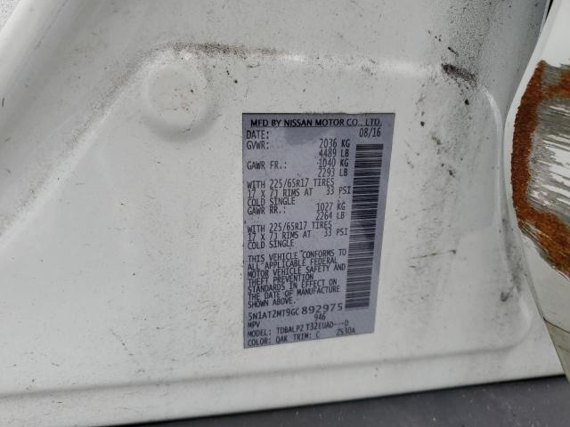 2016 Nissan Rogue S VIN: 5N1AT2MT9GC892975 Lot: 59918604