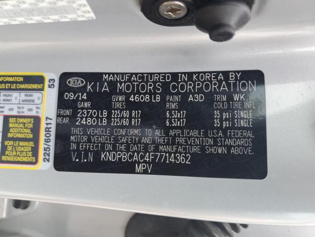 KNDPBCAC4F7714362 KIA Sportage Lx