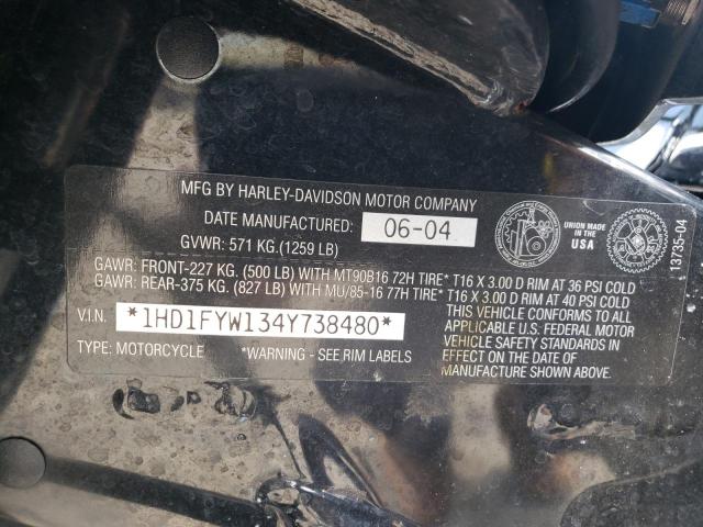 2004 HARLEY-DAVIDSON FLHRSI 1HD1FYW134Y738480