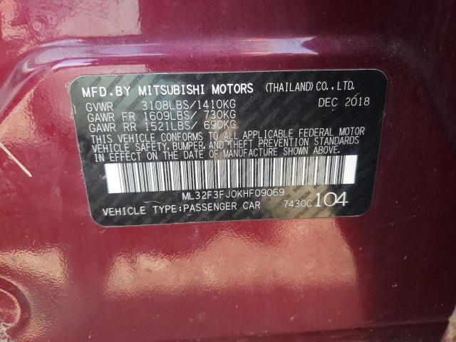 ML32F3FJ0KHF09069 Mitsubishi Mirage G4 Es