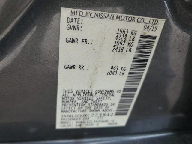 1N4BL4CV2KC223842 Nissan ALTIMA SR