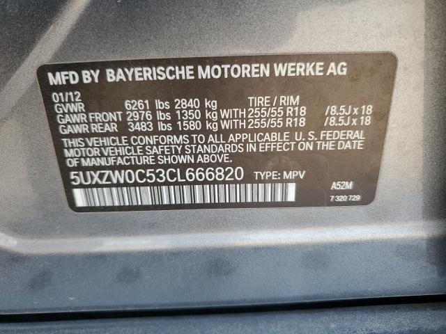 5UXZW0C53CL666820 2012 BMW X5, photo no. 12