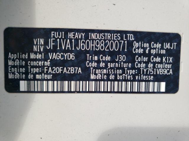JF1VA1J60H9820071 Subaru Wrx Limited