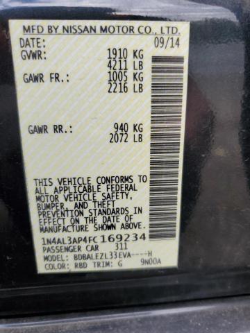 1N4AL3AP4FC169234 Nissan ALTIMA 2.5