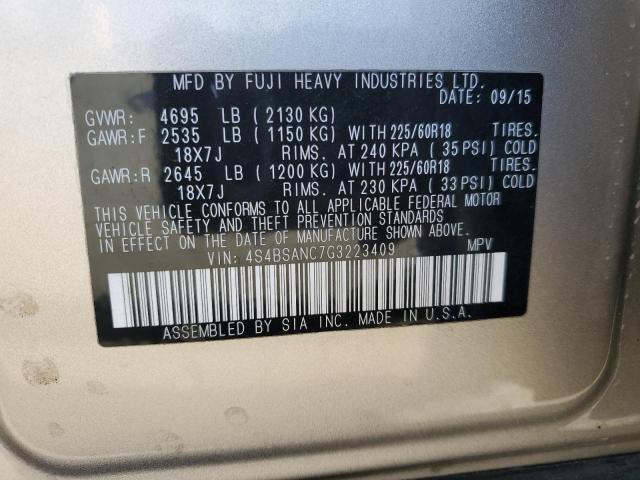 4S4BSANC7G3223409 Subaru Outback 2.5i Limited