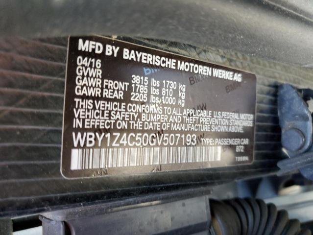 2016 BMW I3 REX - WBY1Z4C50GV507193