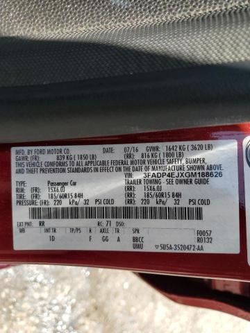 3FADP4EJXGM188626 Ford FIESTA SE