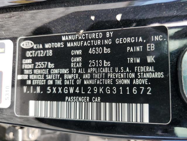 5XXGW4L29KG311672 KIA OPTIMA SX