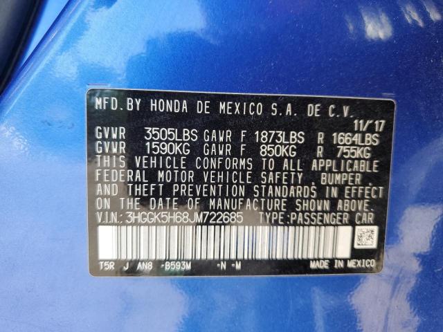 3HGGK5H68JM722685 Honda Fit Sport