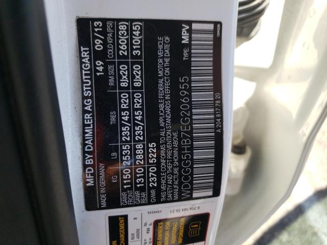 WDCGG5HB7EG206955 Mercedes-Benz GLK 350