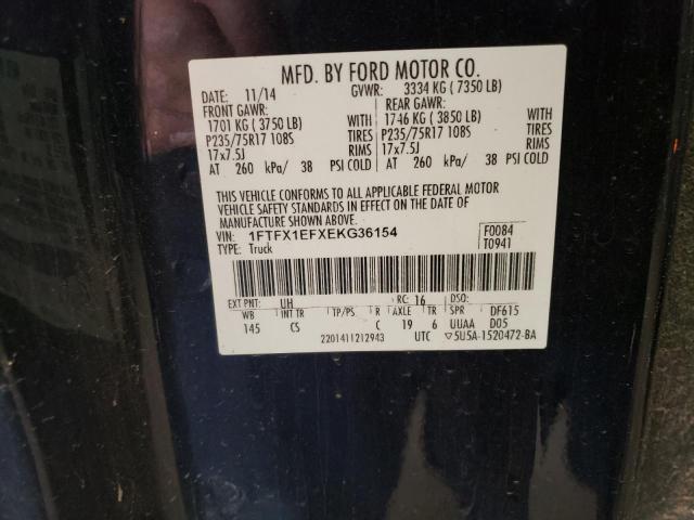 1FTFX1EFXEKG36154 Ford F150 Super Cab