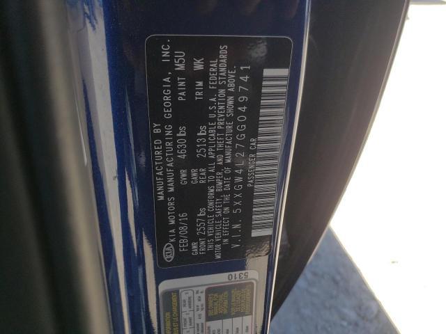 5XXGW4L27GG049741 KIA OPTIMA SX