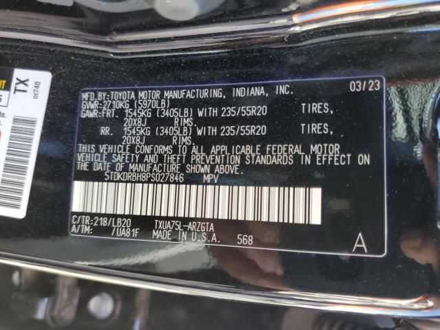 VIN 5TDKDRBH8PS027846 2023 Toyota Highlander, L no.13