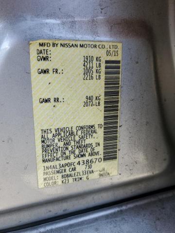 1N4AL3AP0FC438670 Nissan ALTIMA 2.5