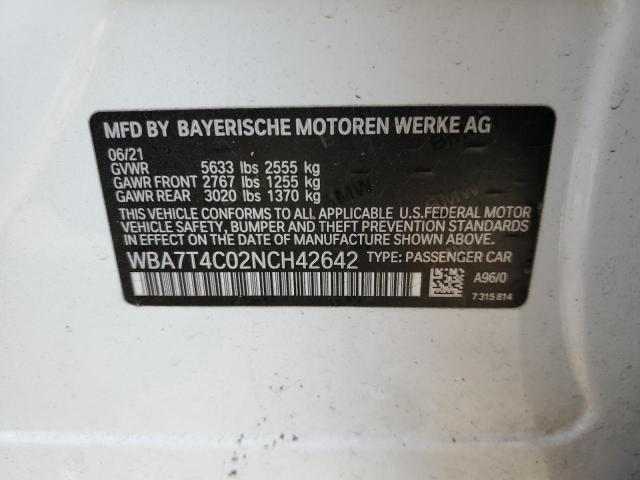 VIN WBA7T4C02NCH42642 2022 BMW 7 Series, 740 XI no.12