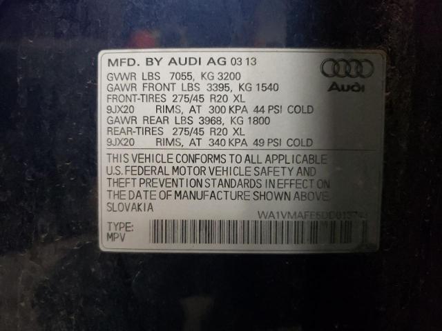 WA1VMAFE5DD013743 2013 AUDI Q7, photo no. 13