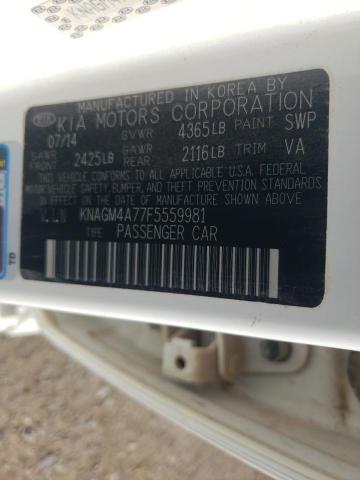 KNAGM4A77F5559981 KIA Optima Lx