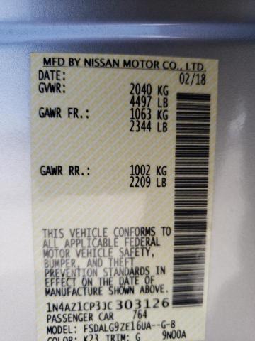 1N4AZ1CP3JC303126 Nissan LEAF S