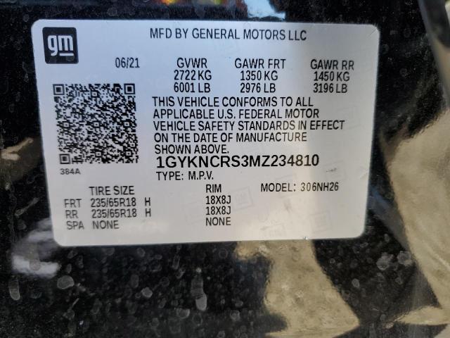 1GYKNCRS3MZ234810 Cadillac Xt5 Premium Luxury