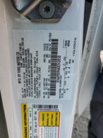 3FA6P0D96KR242850 2019 FORD FUSION - Image 12