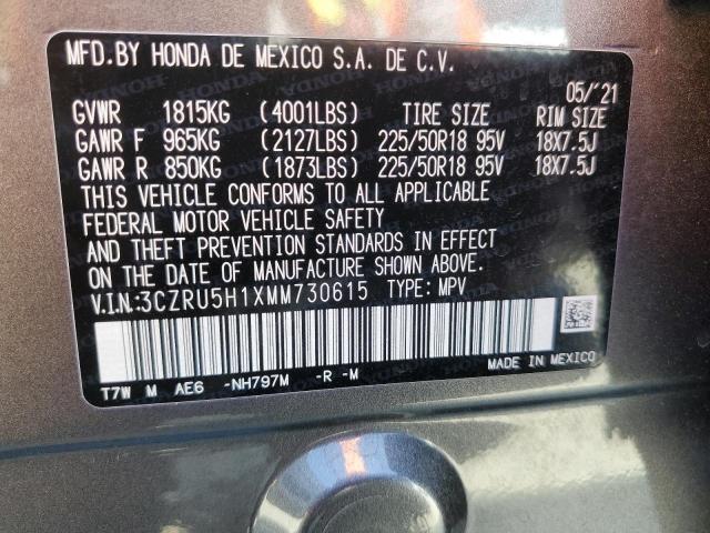 3CZRU5H1XMM730615 Honda HR-V SPORT