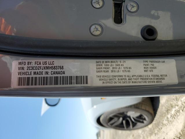 2021 DODGE CHALLENGER - 2C3CDZFJXMH583768