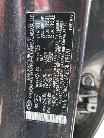 5NMJC3AE1NH119190 Hyundai TUCSON SEL