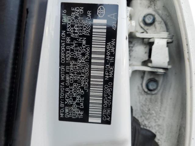 JTDKDTB3XG1139661 Toyota PRIUS C