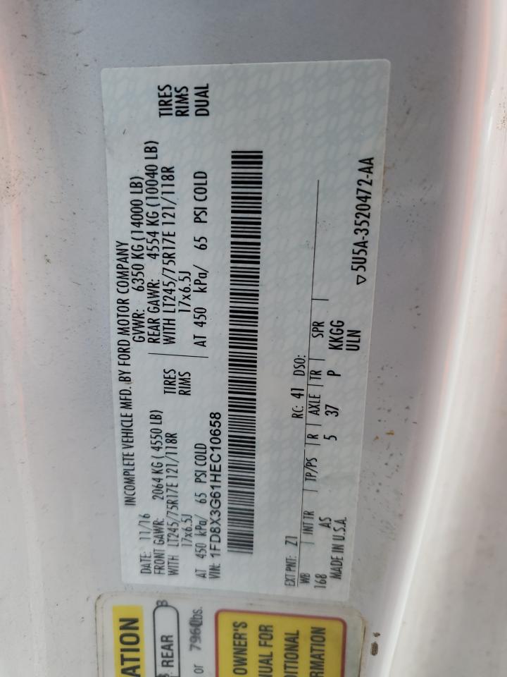 1FD8X3G61HEC10658 FORD F350 2017