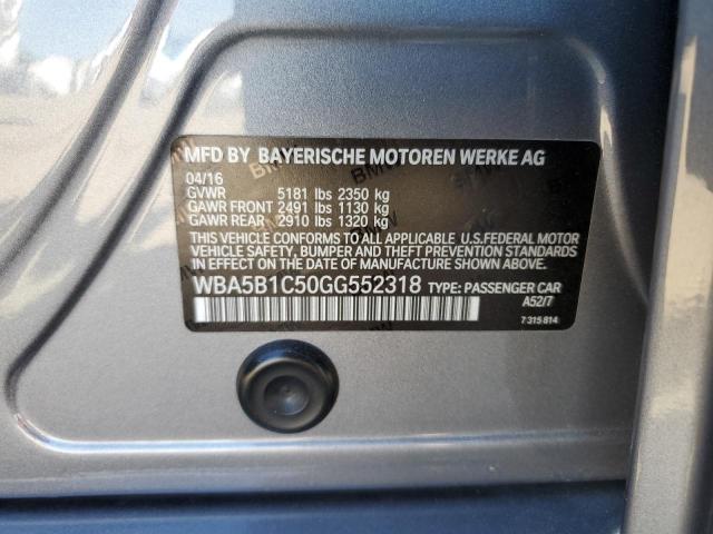 WBA5B1C50GG552318 BMW 535 I