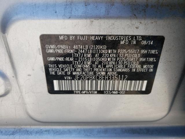 JF2GPBKC8EH335112 Subaru Xv Crosstrek 2.0i Hybrid Touring