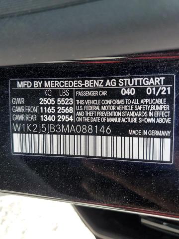 2021 MERCEDES-BENZ CLS 450 - W1K2J5JB3MA088146