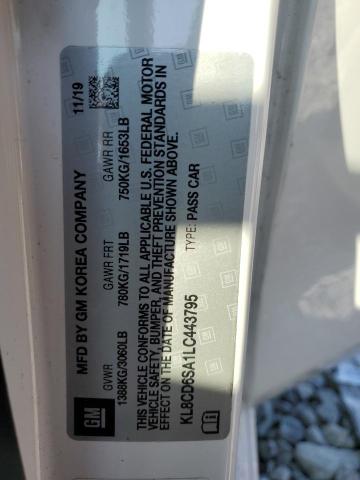 KL8CD6SA1LC443795 Chevrolet SPARK 1LT