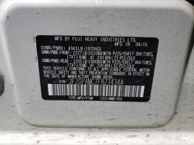 JF2GPAMC7F8274344 Subaru Xv Crosstrek 2.0 Limited