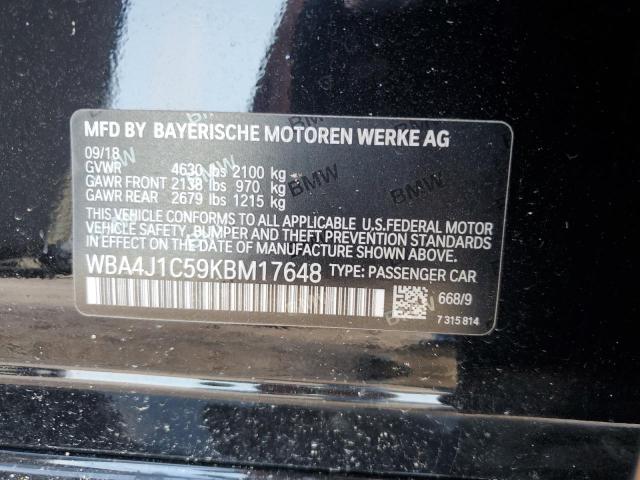 2019 BMW 320I WBA4J1C59KBM17648