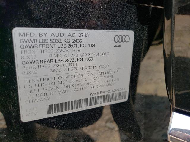 VIN WA1LFAFP2EA024141 2014 Audi Q5, Premium Plus no.13