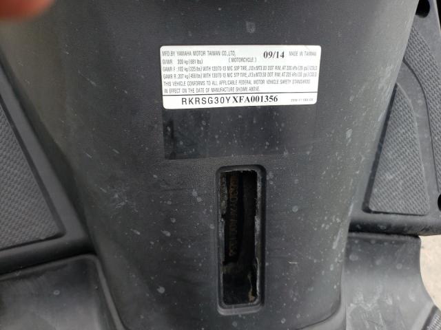 2015 YAMAHA XC155 RKRSG30YXFA001356