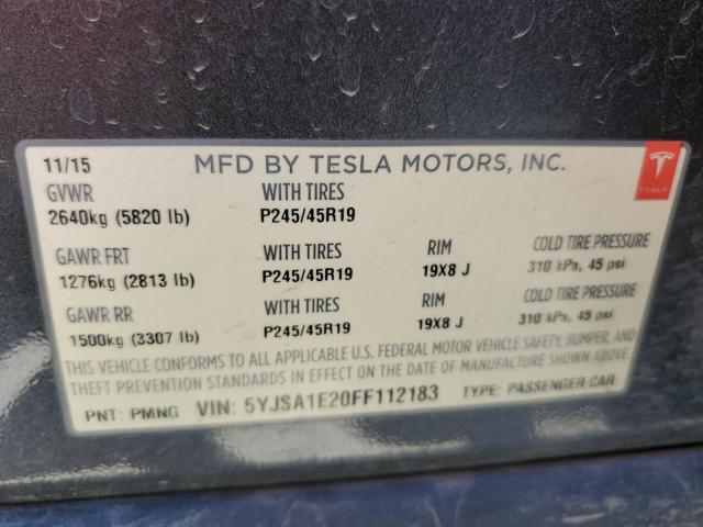 5YJSA1E20FF112183 Tesla MODEL S