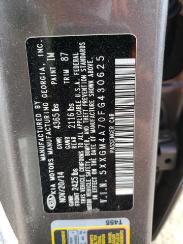 5XXGM4A70FG430625 KIA Optima Lx