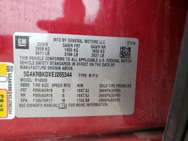 5GAKRBKDXEJ265344 Buick Enclave