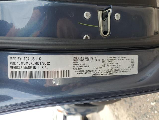 1C4PJMDX6MD170582 Jeep Cherokee Limited
