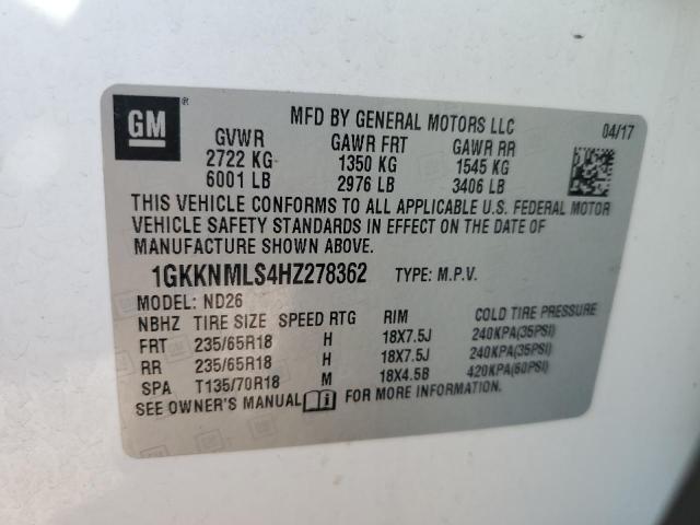 1GKKNMLS4HZ278362 GMC Acadia Slt-1