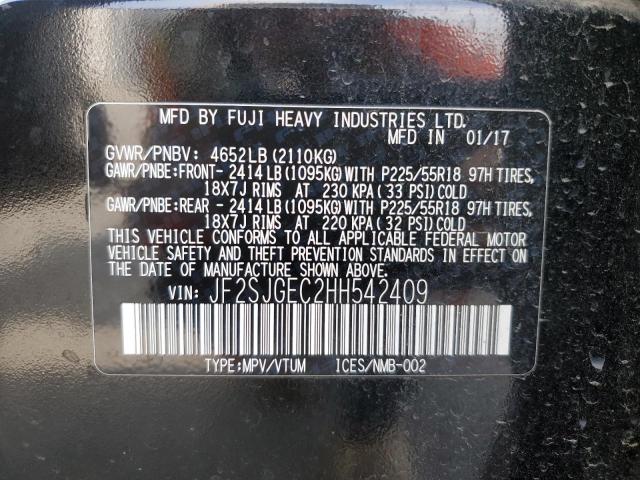 JF2SJGEC2HH542409 Subaru Forester 2.0xt Premium