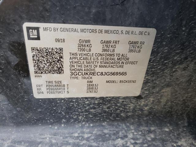 2018 CHEVROLET SILVERADO - 3GCUKREC8JG569565