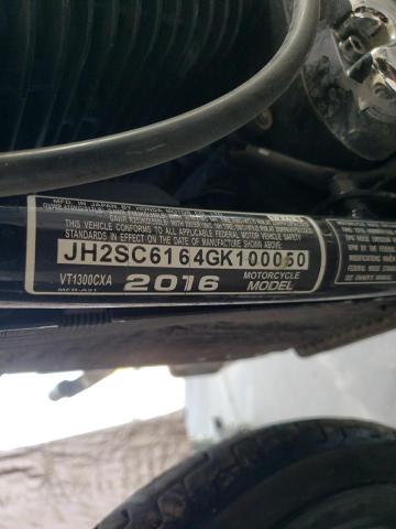 2016 HONDA VT1300 CXA JH2SC6164GK100050