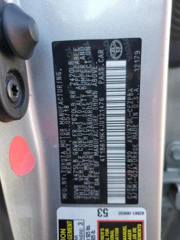 4T1B61HK4JU121476 Toyota CAMRY XSE