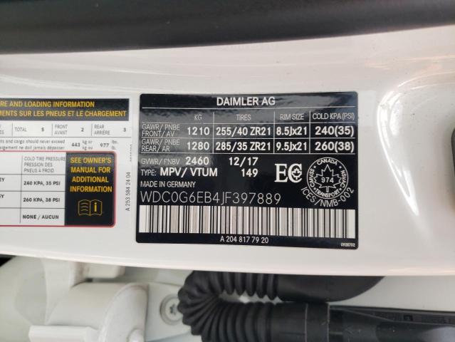 2018 MERCEDES-BENZ GLC 43 4MA - WDC0G6EB4JF397889