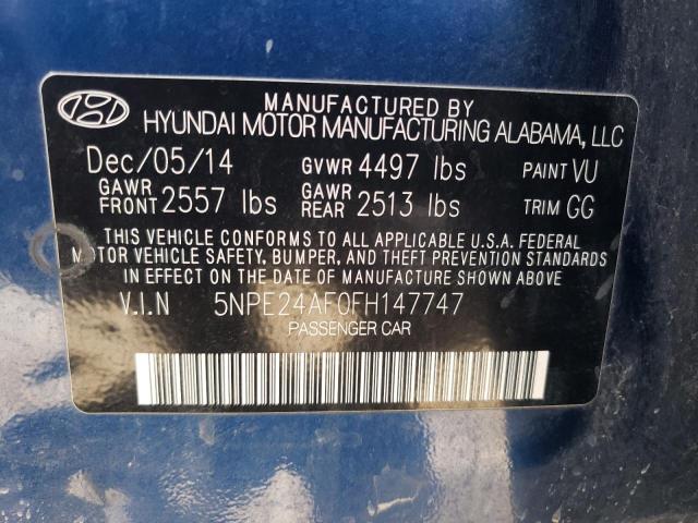 5NPE24AF0FH147747 Hyundai SONATA SE