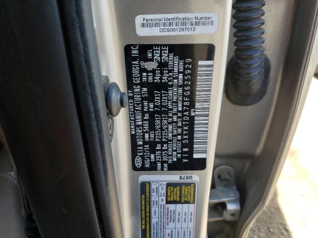 5XYKTDA78FG625929 KIA SORENTO LX